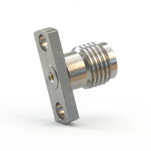 3.5mm Female 2-Hole Flange Mount RF Connector – Field Replaceable, 10.2mm Hole Spacing, 0.3mm Pin Diameter