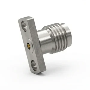 3.5mm Female 2-Hole Flange Mount RF Connector – Field Replaceable, 12.7mm Hole Spacing, 0.38mm Pin Diameter
