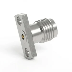 3.5mm Female 2-Hole Flange Mount RF Connector – Field Replaceable, 12.7mm Hole Spacing, 0.3mm Pin Diameter