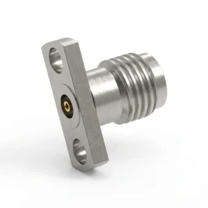 3.5mm Female 2-Hole Flange Mount RF Connector – Field Replaceable, 12.7mm Hole Spacing, 0.51mm Pin Diameter