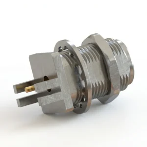 N Female Solder Attachment Bulkhead RF Connector – PCB Through-Hole Termination, 1.5mm Pin Diameter
