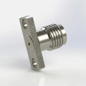 SMA Female 2-Hole Flange Mount RF Connector – Field Replaceable, 10.2mm Hole Spacing, 0.46mm Pin Diameter