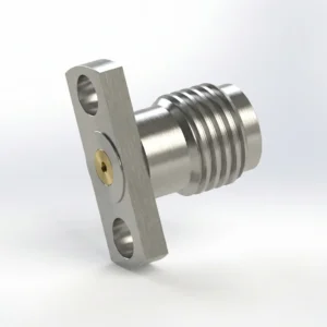 SMA Female 2-Hole Flange Mount RF Connector – Field Replaceable, 12.7mm Hole Spacing, 0.23mm Pin Diameter