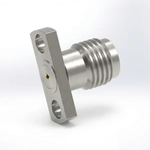 SMA Female 2-Hole Flange Mount RF Connector – Field Replaceable, 12.7mm Hole Spacing, 0.46mm Pin Diameter
