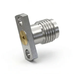 SMA Female 2-Hole Flange Mount RF Connector – Field Replaceable, 12.7mm Hole Spacing, 0.9mm Pin Diameter