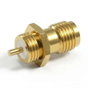 SMA Female Solder Attachment Bulkhead RF Connector – Stub Terminal, 1.28mm Pin Diameter