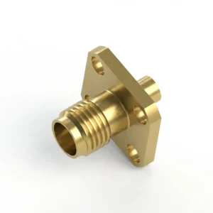 SMA Female Straight RF Connector – 4-Hole Flange Mount, Fits CFS220 Coaxial Cable