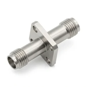 4-Hole flange SMA Female to SMA Female RF Adapter