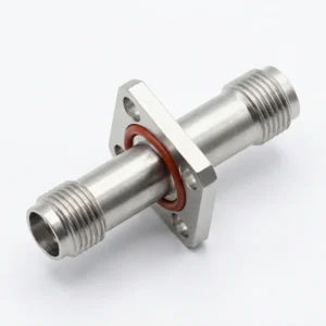SMA Female to SMA Female 4-Hole Flange RF Adapter