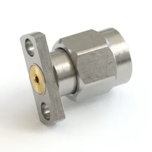 SMA Male 2-Hole Flange Mount RF Connector – Field Replaceable, 9mm Hole Spacing, 0.9mm Pin Diameter