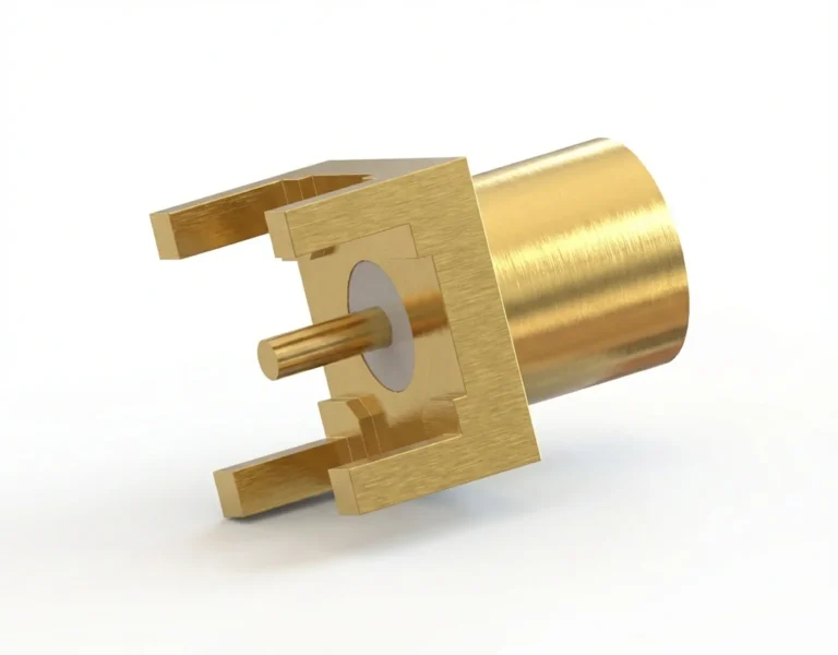SMP Male Smooth Bore PCB Coaxial Connector – Thru Hole, Square Body, Solder