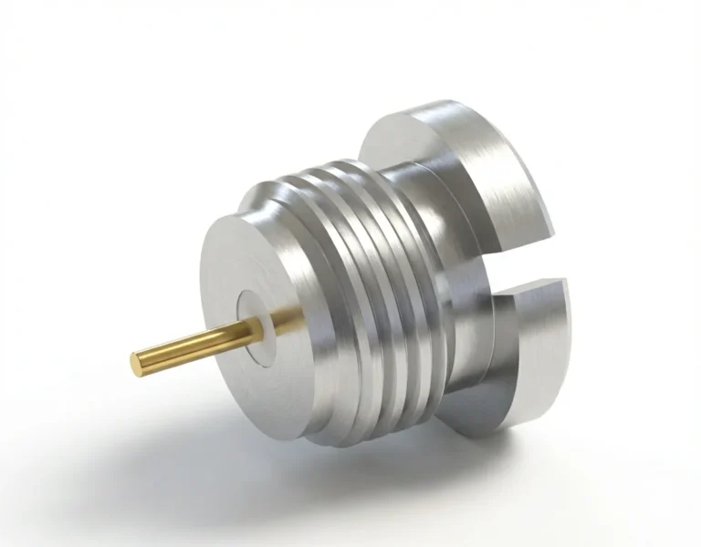 SMP Male Smooth Bore RF Connector – Stub Terminal, 2.5mm Pin Diameter, Thread-In, Solder