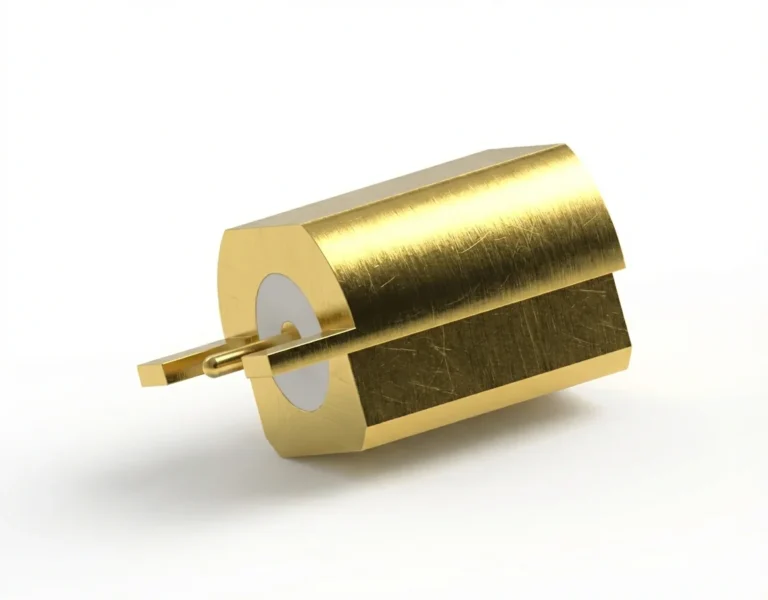 SSMP Male Smooth Bore PCB Coaxial Connector – End Launch, Gold Plated, Solder